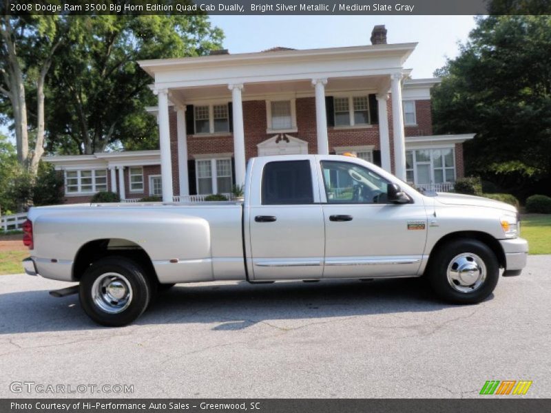 Bright Silver Metallic / Medium Slate Gray 2008 Dodge Ram 3500 Big Horn Edition Quad Cab Dually