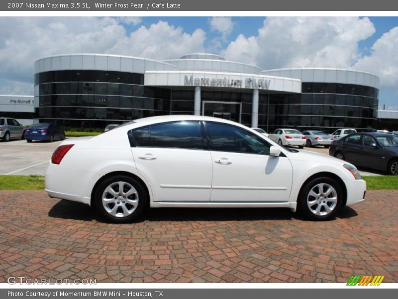 Winter Frost Pearl / Cafe Latte 2007 Nissan Maxima 3.5 SL