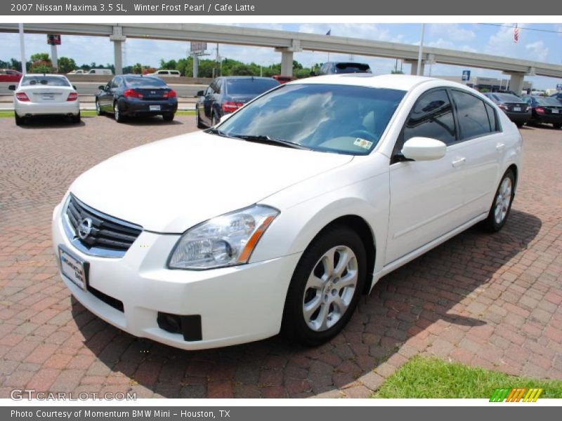 Winter Frost Pearl / Cafe Latte 2007 Nissan Maxima 3.5 SL