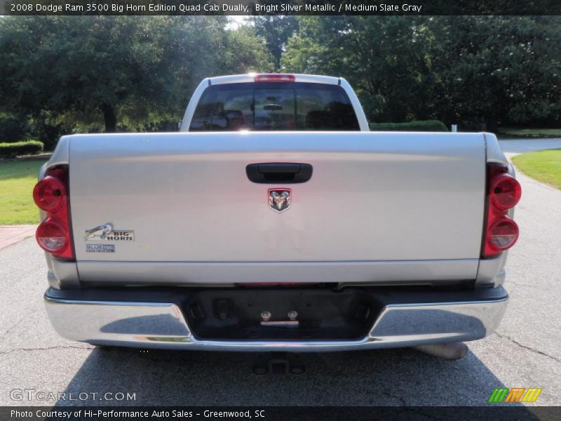Bright Silver Metallic / Medium Slate Gray 2008 Dodge Ram 3500 Big Horn Edition Quad Cab Dually