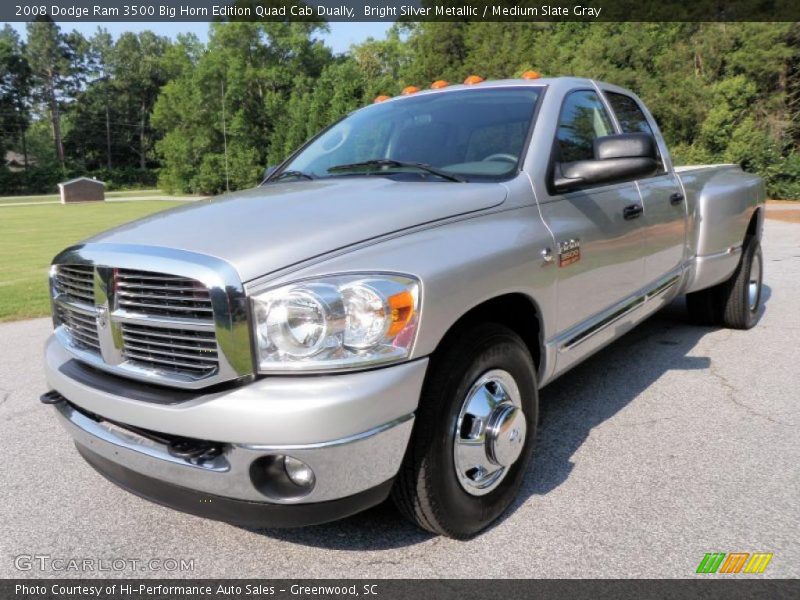 Bright Silver Metallic / Medium Slate Gray 2008 Dodge Ram 3500 Big Horn Edition Quad Cab Dually