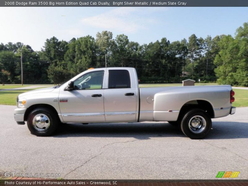 Bright Silver Metallic / Medium Slate Gray 2008 Dodge Ram 3500 Big Horn Edition Quad Cab Dually
