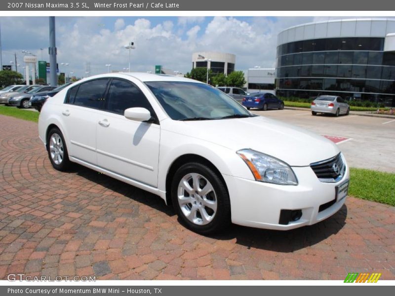 Winter Frost Pearl / Cafe Latte 2007 Nissan Maxima 3.5 SL