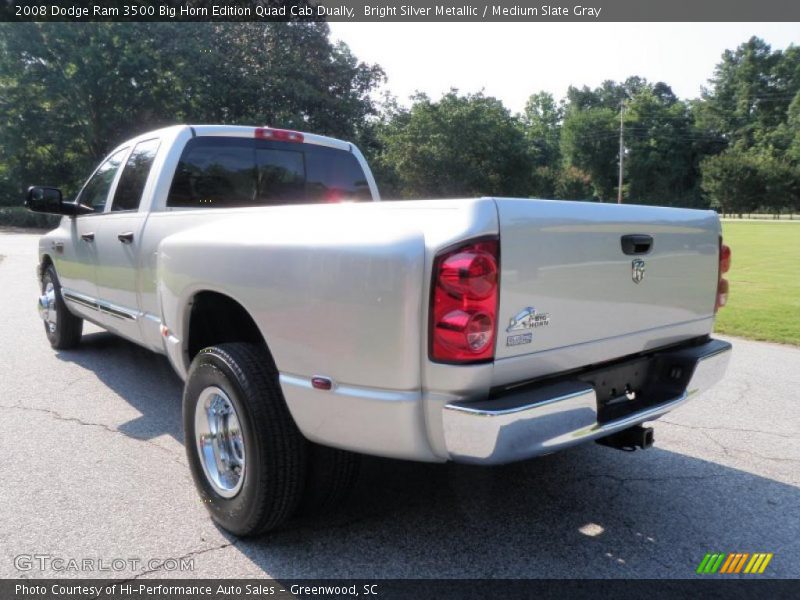 Bright Silver Metallic / Medium Slate Gray 2008 Dodge Ram 3500 Big Horn Edition Quad Cab Dually