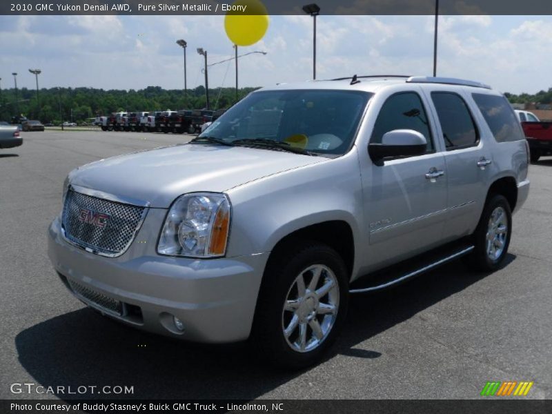 Pure Silver Metallic / Ebony 2010 GMC Yukon Denali AWD