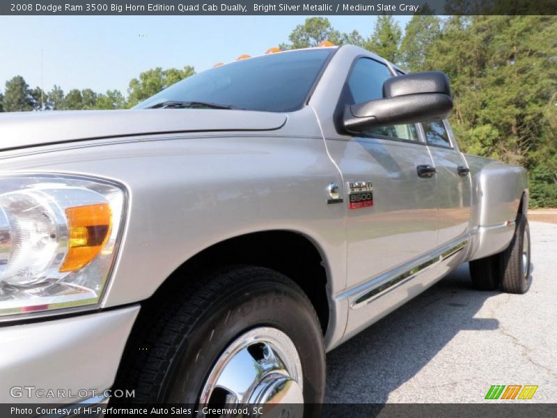 Bright Silver Metallic / Medium Slate Gray 2008 Dodge Ram 3500 Big Horn Edition Quad Cab Dually
