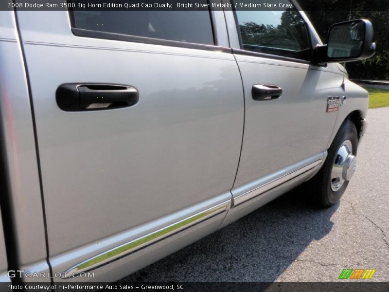 Bright Silver Metallic / Medium Slate Gray 2008 Dodge Ram 3500 Big Horn Edition Quad Cab Dually