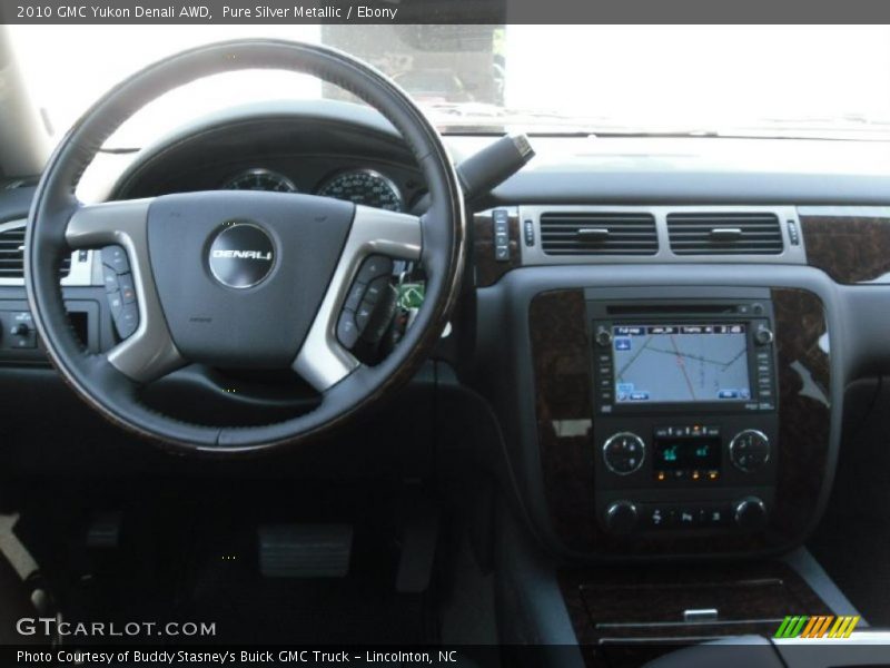 Pure Silver Metallic / Ebony 2010 GMC Yukon Denali AWD
