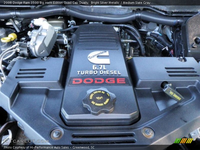 Bright Silver Metallic / Medium Slate Gray 2008 Dodge Ram 3500 Big Horn Edition Quad Cab Dually