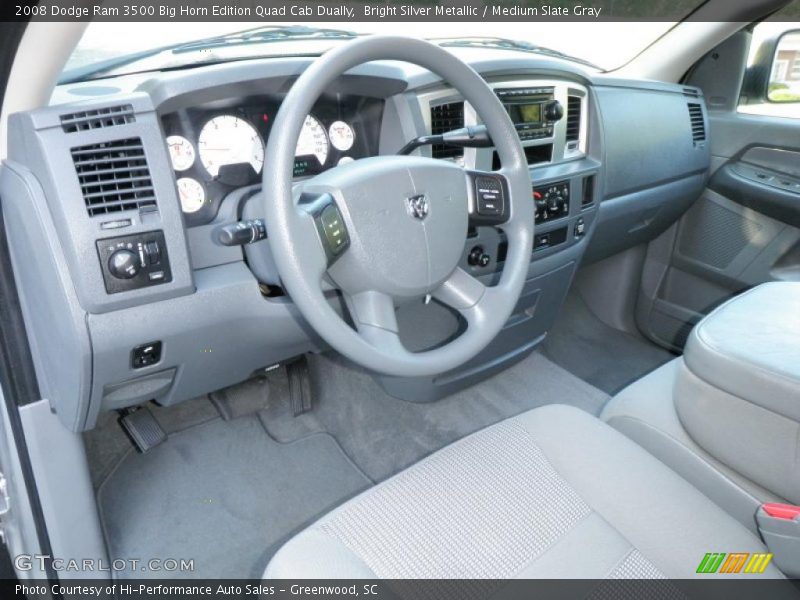 Bright Silver Metallic / Medium Slate Gray 2008 Dodge Ram 3500 Big Horn Edition Quad Cab Dually