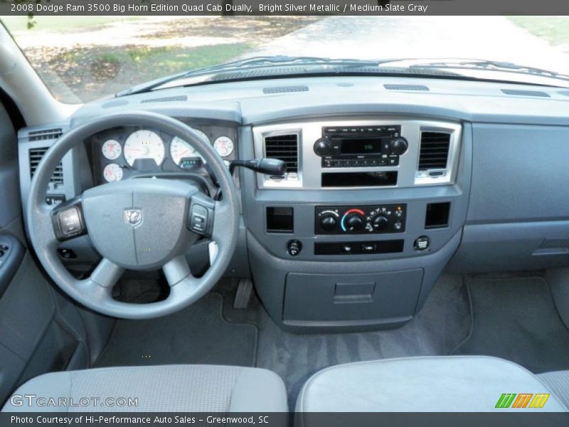 Bright Silver Metallic / Medium Slate Gray 2008 Dodge Ram 3500 Big Horn Edition Quad Cab Dually