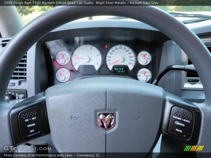 Bright Silver Metallic / Medium Slate Gray 2008 Dodge Ram 3500 Big Horn Edition Quad Cab Dually