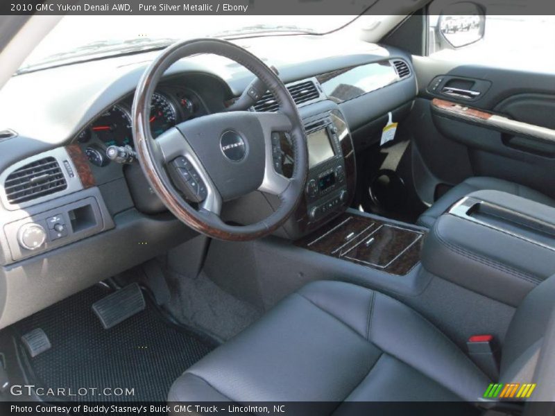 Pure Silver Metallic / Ebony 2010 GMC Yukon Denali AWD