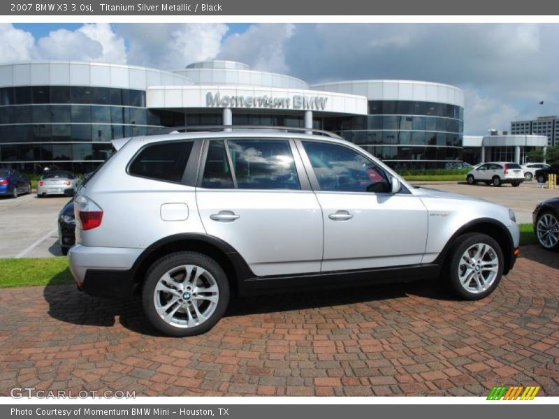 Titanium Silver Metallic / Black 2007 BMW X3 3.0si
