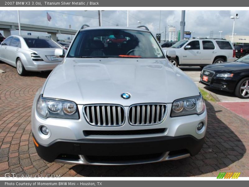 Titanium Silver Metallic / Black 2007 BMW X3 3.0si