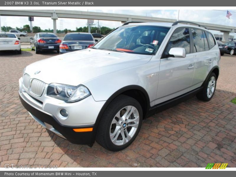 Titanium Silver Metallic / Black 2007 BMW X3 3.0si