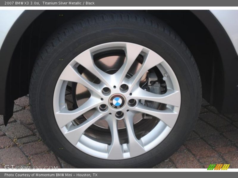 Titanium Silver Metallic / Black 2007 BMW X3 3.0si