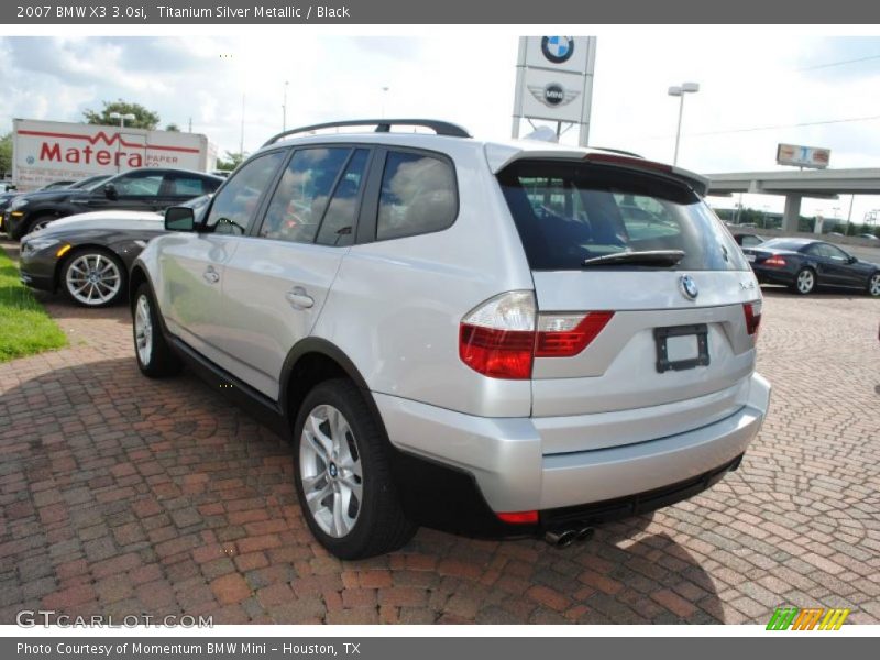 Titanium Silver Metallic / Black 2007 BMW X3 3.0si