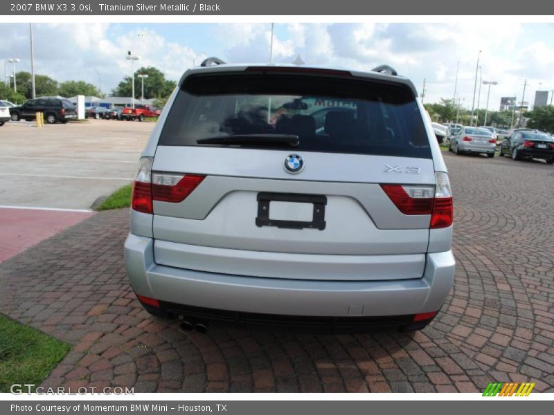 Titanium Silver Metallic / Black 2007 BMW X3 3.0si
