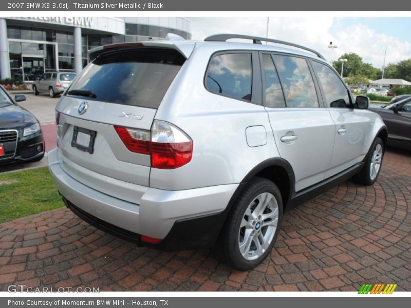 Titanium Silver Metallic / Black 2007 BMW X3 3.0si