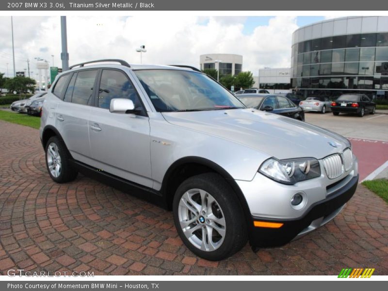 Titanium Silver Metallic / Black 2007 BMW X3 3.0si