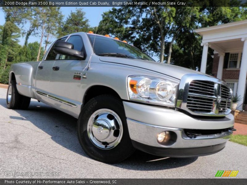 Bright Silver Metallic / Medium Slate Gray 2008 Dodge Ram 3500 Big Horn Edition Quad Cab Dually