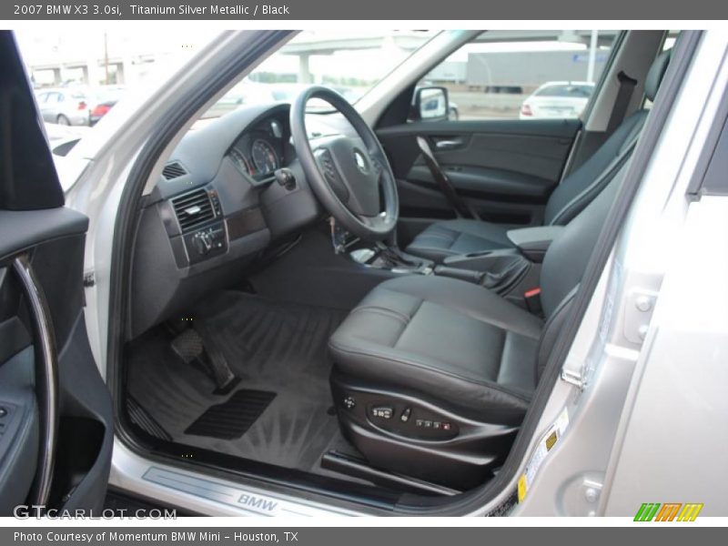 Titanium Silver Metallic / Black 2007 BMW X3 3.0si