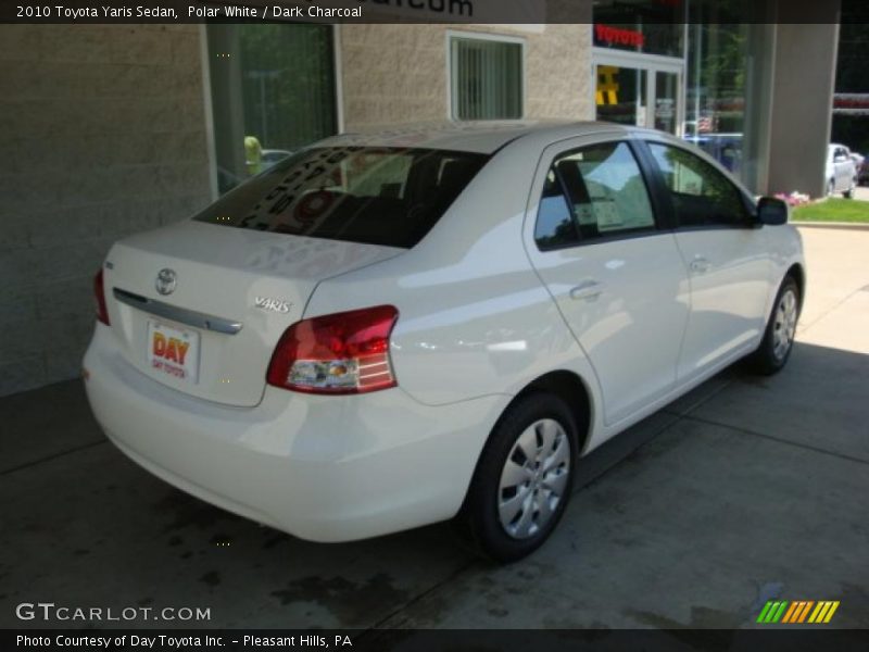Polar White / Dark Charcoal 2010 Toyota Yaris Sedan