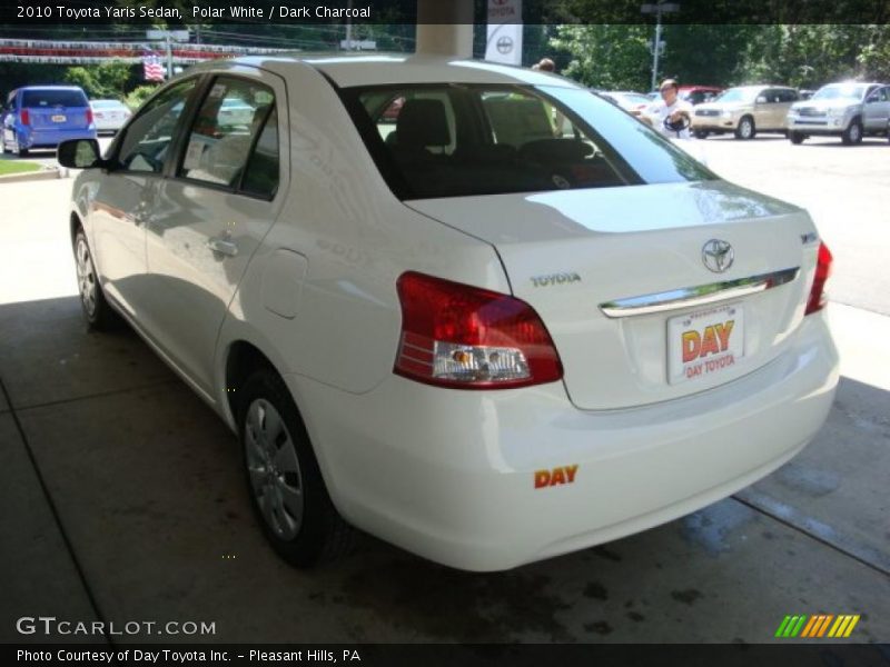 Polar White / Dark Charcoal 2010 Toyota Yaris Sedan