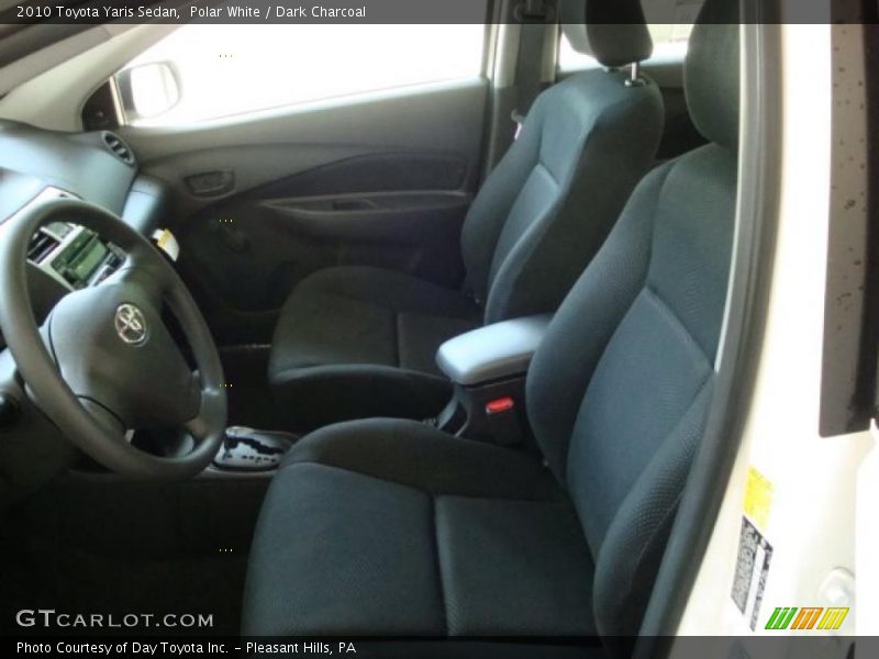 Polar White / Dark Charcoal 2010 Toyota Yaris Sedan