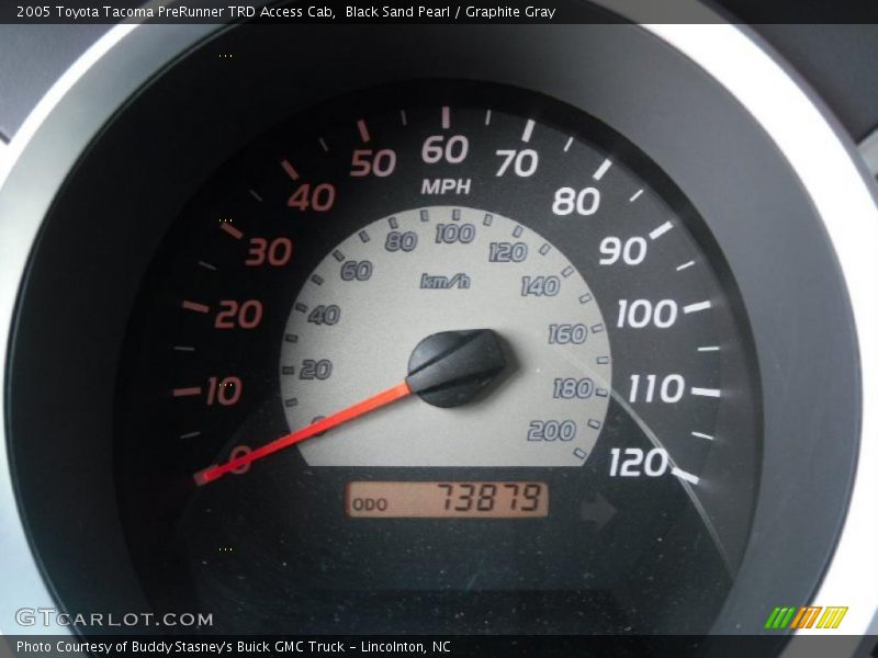 Black Sand Pearl / Graphite Gray 2005 Toyota Tacoma PreRunner TRD Access Cab