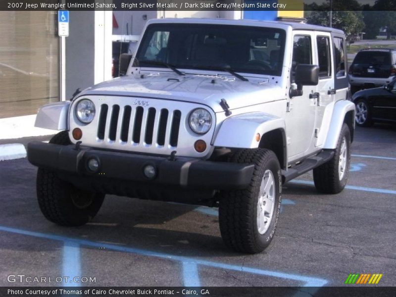 Bright Silver Metallic / Dark Slate Gray/Medium Slate Gray 2007 Jeep Wrangler Unlimited Sahara