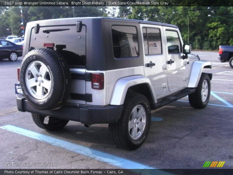 Bright Silver Metallic / Dark Slate Gray/Medium Slate Gray 2007 Jeep Wrangler Unlimited Sahara