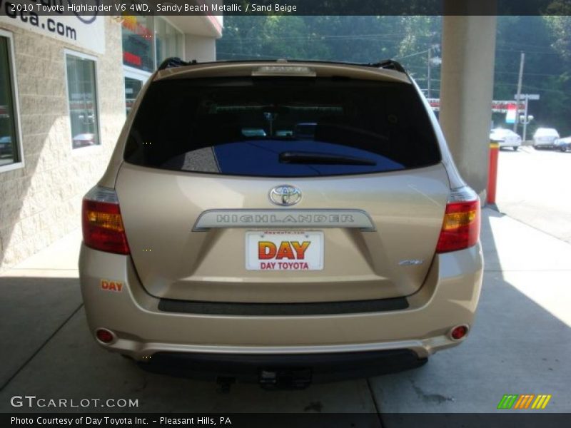 Sandy Beach Metallic / Sand Beige 2010 Toyota Highlander V6 4WD