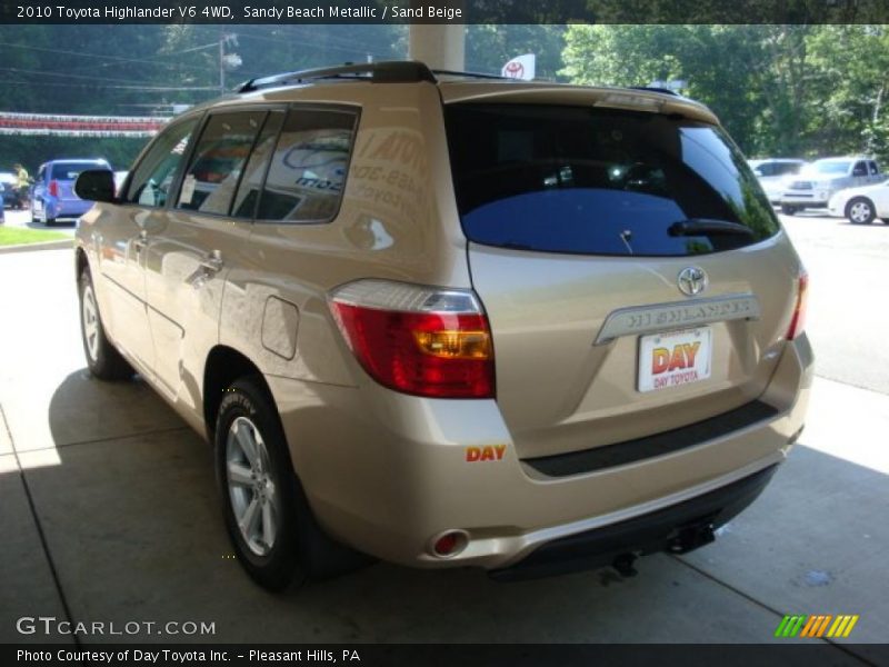 Sandy Beach Metallic / Sand Beige 2010 Toyota Highlander V6 4WD