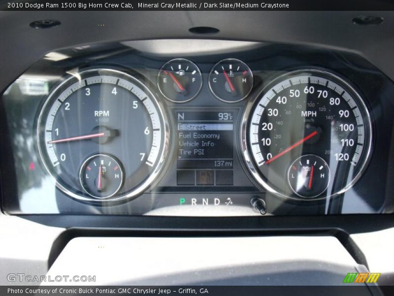 Mineral Gray Metallic / Dark Slate/Medium Graystone 2010 Dodge Ram 1500 Big Horn Crew Cab