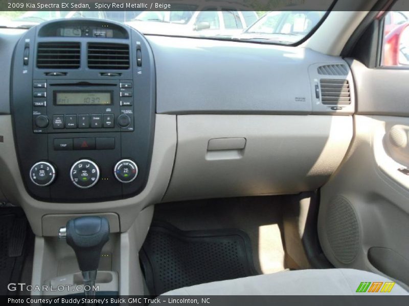 Spicy Red Metallic / Beige 2009 Kia Spectra EX Sedan