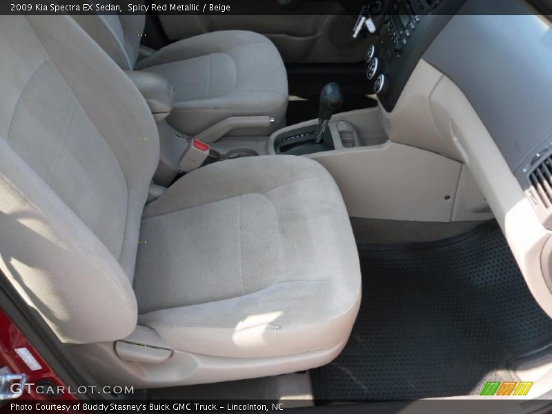 Spicy Red Metallic / Beige 2009 Kia Spectra EX Sedan