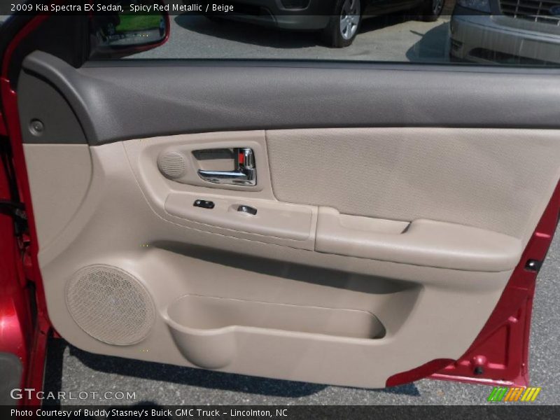 Spicy Red Metallic / Beige 2009 Kia Spectra EX Sedan