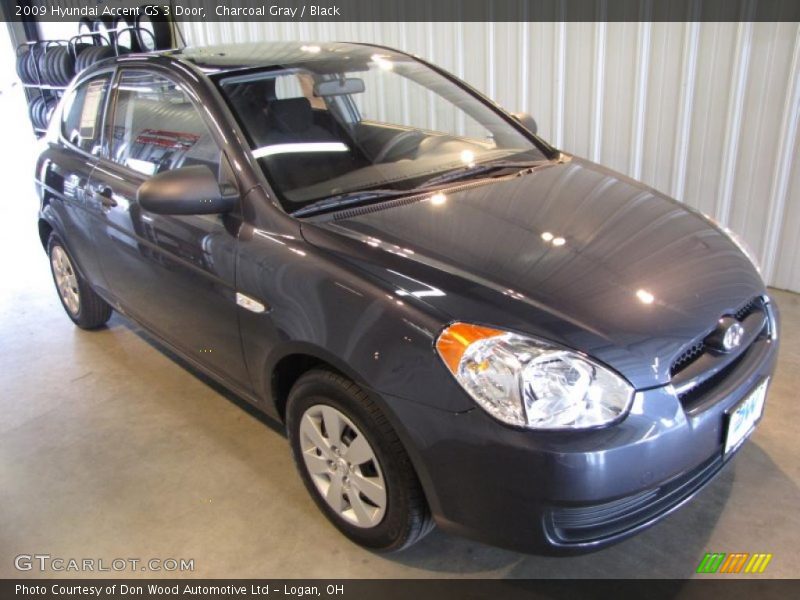 Charcoal Gray / Black 2009 Hyundai Accent GS 3 Door