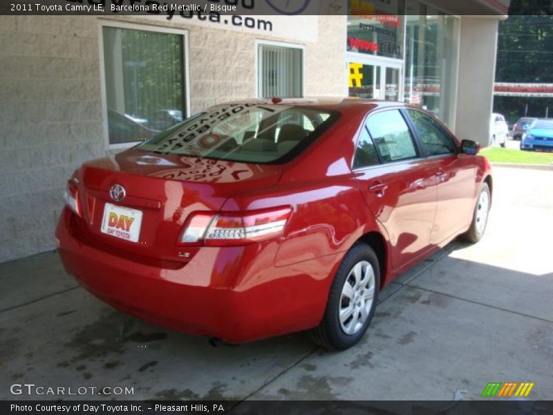 Barcelona Red Metallic / Bisque 2011 Toyota Camry LE