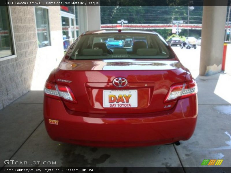 Barcelona Red Metallic / Bisque 2011 Toyota Camry LE