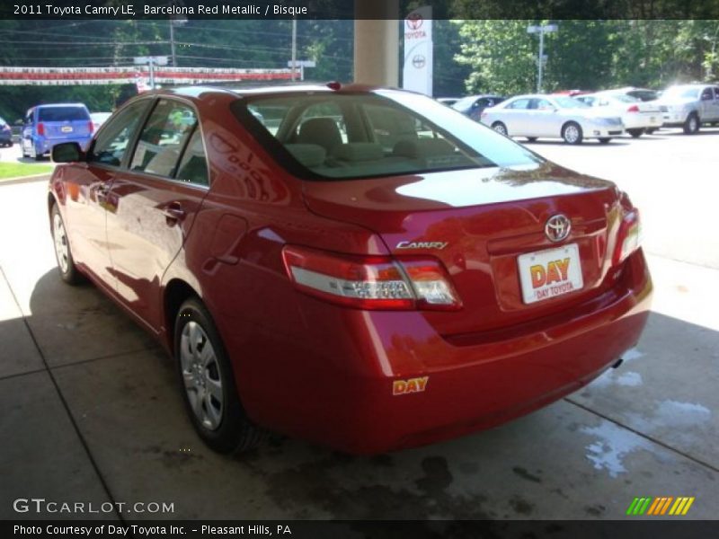 Barcelona Red Metallic / Bisque 2011 Toyota Camry LE