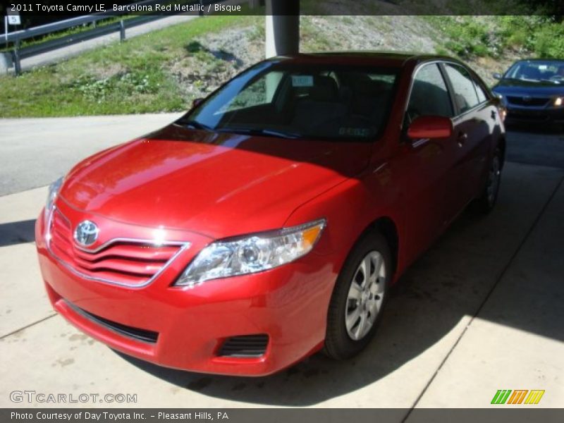 Barcelona Red Metallic / Bisque 2011 Toyota Camry LE