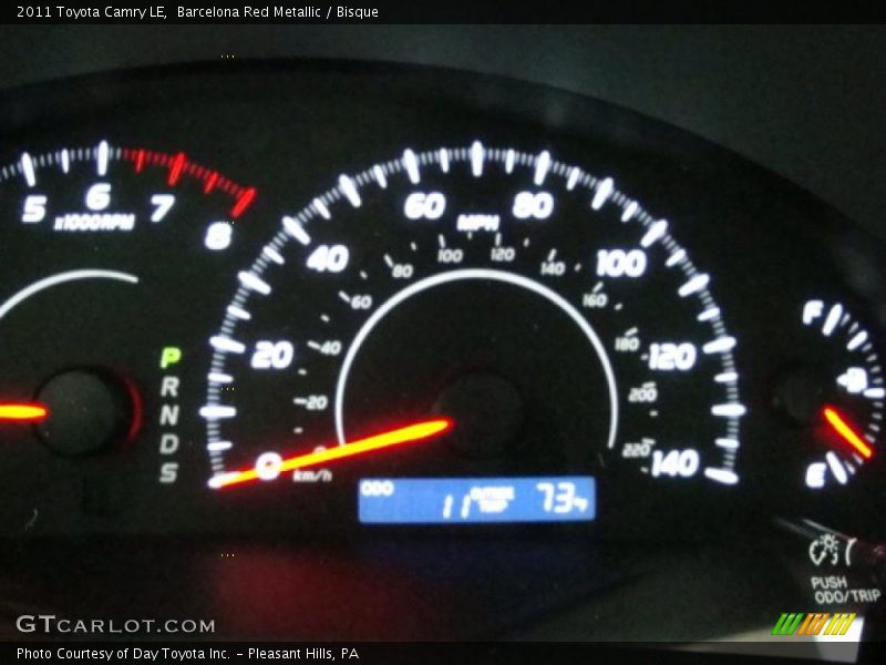 Barcelona Red Metallic / Bisque 2011 Toyota Camry LE