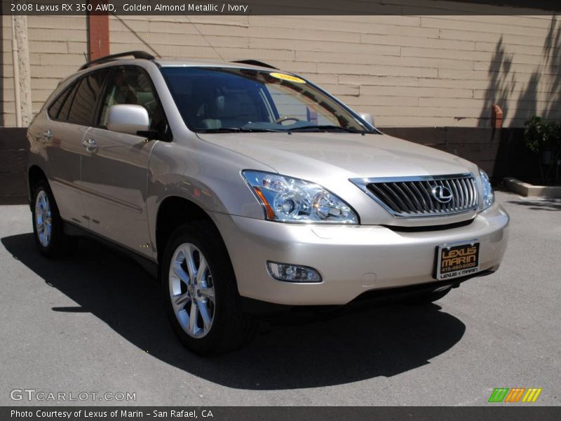 Golden Almond Metallic / Ivory 2008 Lexus RX 350 AWD