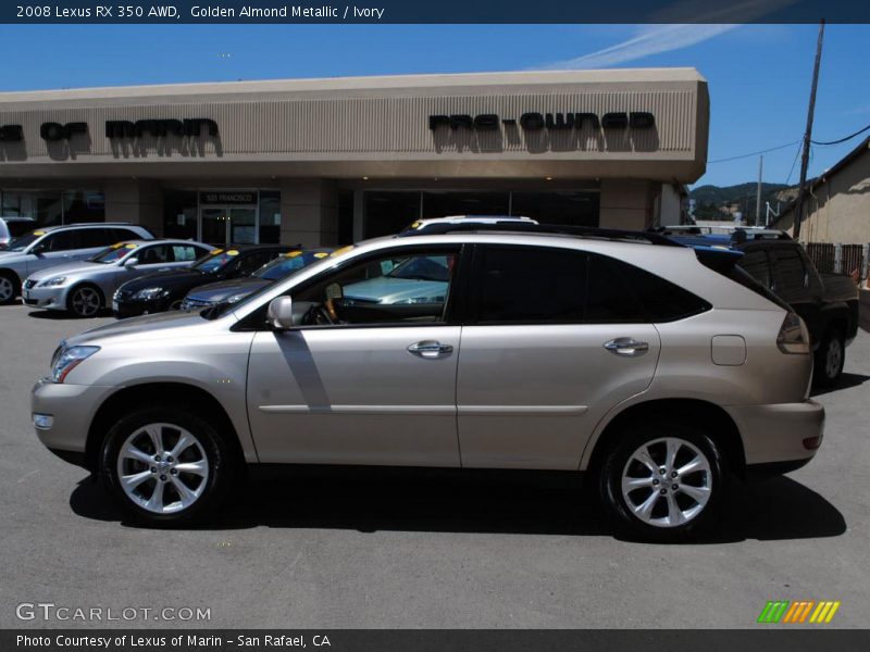Golden Almond Metallic / Ivory 2008 Lexus RX 350 AWD