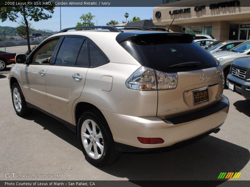 Golden Almond Metallic / Ivory 2008 Lexus RX 350 AWD