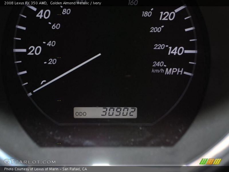 Golden Almond Metallic / Ivory 2008 Lexus RX 350 AWD