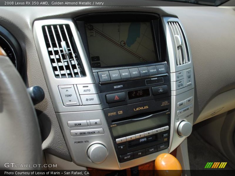 Golden Almond Metallic / Ivory 2008 Lexus RX 350 AWD